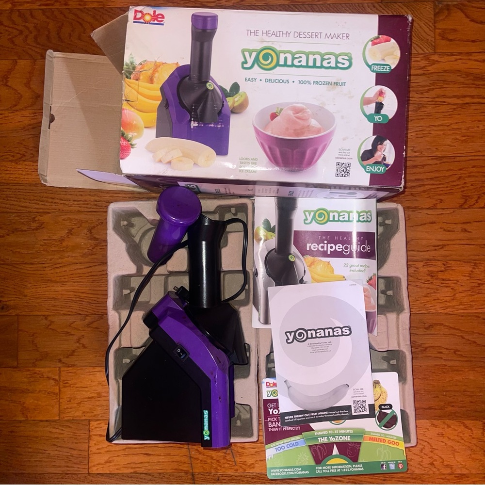 Yonanas Original Classic Purple Frozen Fruit Soft Serve Dessert Maker for Treats